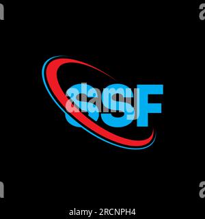 Logo SSF. Lettre SSF. Logo de lettre SSF. Initiales SSF logo lié avec cercle et logo monogramme majuscule. Typographie SSF pour la technologie, les entreprises Illustration de Vecteur