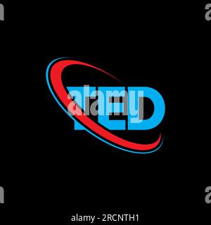 Logo TED. Lettre TED. Logo de la lettre TED. Initiales TED logo lié avec cercle et logo monogramme majuscule. TED typographie pour la technologie, les entreprises Illustration de Vecteur