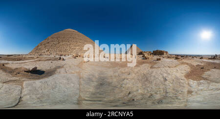 Vue panoramique à 360° de Pyramides de Gizeh, Égypte