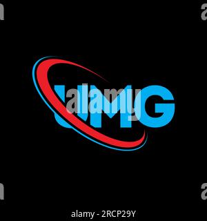 Logo UMG. Lettre UMG. Logo de lettre UMG. Initiales logo UMG lié avec cercle et logo monogramme majuscule. Typographie UMG pour la technologie, les entreprises Illustration de Vecteur