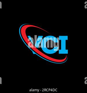 Logo VCI. Lettre VCI. Logo VCI. Initiales logo VCI lié à un cercle et logo monogramme majuscule. Typographie VCI pour la technologie, les entreprises Illustration de Vecteur