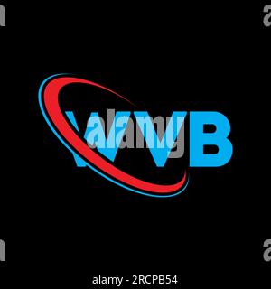 Logo WVB. Lettre WVB. Logo lettre WVB. Initiales WVB logo lié avec cercle et logo monogramme majuscule. Typographie WVB pour la technologie, les entreprises Illustration de Vecteur