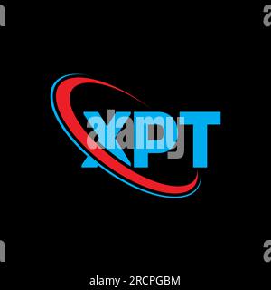 Logo XPT. Lettre XPT. Logo lettre XPT. Initiales XPT logo lié avec cercle et logo monogramme majuscule. Typographie XPT pour la technologie, les entreprises Illustration de Vecteur