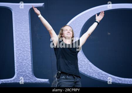 Epica en concerto all’Ippodromo Snai San Siro di Milano. Foto di Davide Merli Banque D'Images