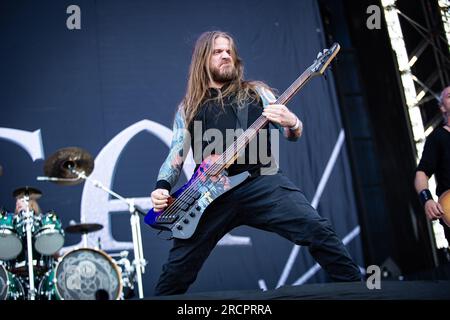 Epica en concerto all’Ippodromo Snai San Siro di Milano. Foto di Davide Merli Banque D'Images