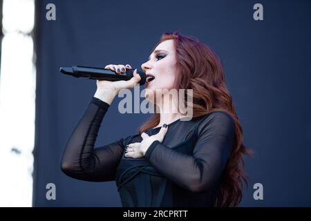 Epica en concerto all’Ippodromo Snai San Siro di Milano. Foto di Davide Merli Banque D'Images