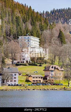 Lac de Joux (Suisse). Banque D'Images