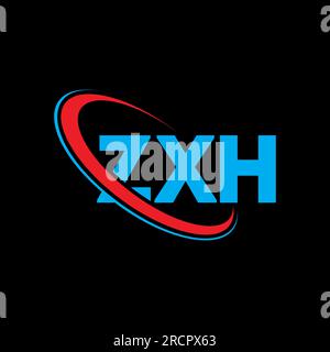 Logo ZXH. Lettre ZXH. Logo lettre ZXH. Initiales ZXH logo lié avec cercle et logo monogramme majuscule. Typographie ZXH pour la technologie, les entreprises Illustration de Vecteur