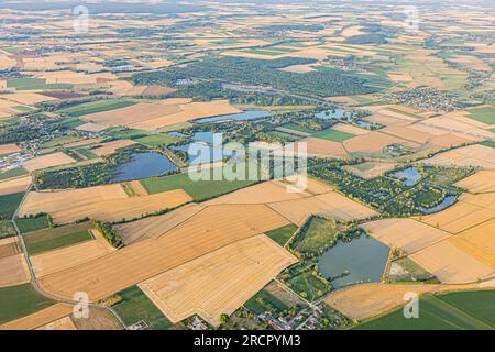 Reportage photos en montgolfière au-dessus de Pommard avec France montgolfières. Reportage photo en montgolfière au-dessus de Pommard avec France Montgolfi Banque D'Images