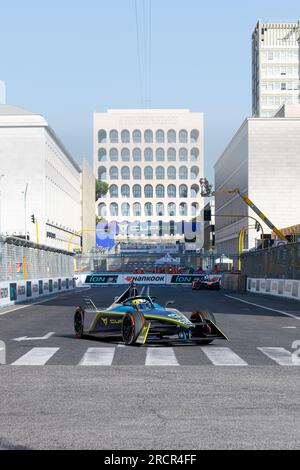 Rome, Italie 16 2023 juillet – Formule E Hankook Rome E-Prix, séance de qualification. Nico Mueller (51) (CHE) équipe Abt Cupra en action sur circuit. Crédit photo : Fabio Pagani/Alamy Live News Banque D'Images