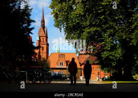 Église du Sacré-cœur, Lübeck , Propsteikirche Herz Jesu, Lübeck, Schleswig-Holstein, Allemagne Banque D'Images