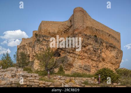 Le Alcázar de Albarracín est un château médiéval et un site archéologique dans le centre historique de Albarracín, Teruel, Aragon, Espagne, Europe Banque D'Images