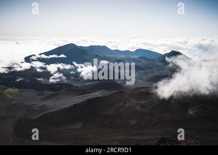 Cônes de cendres au sommet de haleakala Banque D'Images