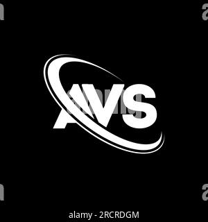Logo AVS. Lettre AVS. Logo lettre AVS. Initiales AVS logo lié avec cercle et logo monogramme majuscule. Typographie AVS pour la technologie, les entreprises Illustration de Vecteur