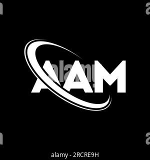 Logo AAM. Lettre AAM. Logo de lettre AAM. Logo AAM initial lié à un cercle et logo monogramme majuscule. Typographie AAM pour la technologie, entreprise Illustration de Vecteur
