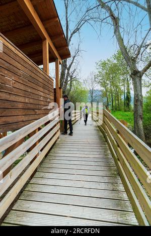 Italie Vénétie Lacs de Revine - sentier de la nature Banque D'Images