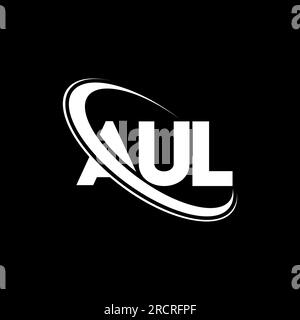 Logo AUL. Lettre AUL. Conception de logo de lettre AUL. Initiales AUL logo lié avec cercle et logo monogramme majuscule. Typographie AUL pour la technologie, les entreprises Illustration de Vecteur