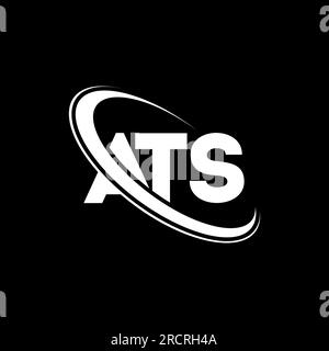 Logo ATS. Lettre ATS. Logo ATS. Initiales logo ATS liées à un cercle et logo monogramme majuscule. Typographie ATS pour la technologie, les entreprises Illustration de Vecteur