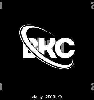 Logo BKC. Lettre de BKC. Logo BKC lettre. Initiales logo BKC lié à un cercle et logo monogramme majuscule. Typographie BKC pour la technologie, les entreprises Illustration de Vecteur