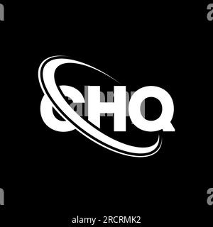 Logo CHQ. Lettre CHQ. Conception de logo de lettre CHQ. Initiales CHQ logo lié avec cercle et logo monogramme majuscule. Typographie CHQ pour la technologie, les entreprises Illustration de Vecteur