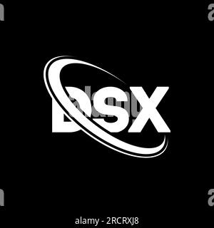 Logo DSX. Lettre DSX. Logo de lettre DSX. Initiales DSX logo lié avec cercle et logo monogramme majuscule. Typographie DSX pour la technologie, les entreprises Illustration de Vecteur