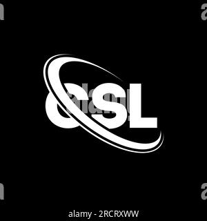 Logo CSL. Lettre CSL. Logo de lettre CSL. Initiales CSL logo lié avec cercle et logo monogramme majuscule. Typographie CSL pour la technologie, les entreprises Illustration de Vecteur