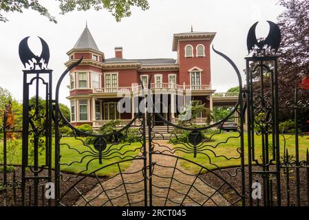 Extérieur de la maison de l'auteur Stephen King près du centre-ville de Bangor Maine Banque D'Images