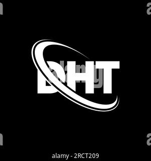 Logo DHT. Lettre DHT. Logo DHT lettre. Initiales DHT logo lié avec cercle et logo monogramme majuscule. Typographie DHT pour la technologie, les entreprises Illustration de Vecteur