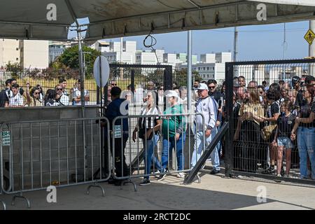 Belo Horizonte, Brésil. 16 juillet 2023. Arena MRV les fans de l'Atletico Mineiro arrivent à l'Arena MRV pour l'amitié entre les légendes de l'Atletico Mineiro, ce dimanche 16. 30761 (Gledston Tavares/SPP) crédit : SPP Sport Press photo. /Alamy Live News Banque D'Images