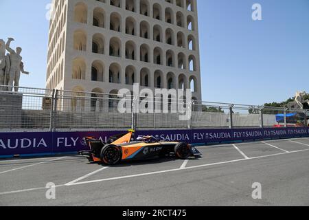 Rome, Italie. 16 juillet 2023. Jake Hughes participe au championnat du monde de Formule E Rome 2023. Crédit : SOPA Images Limited/Alamy Live News Banque D'Images