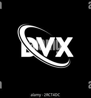 Logo DVX. Lettre DVX. Logo de la lettre DVX. Initiales DVX logo lié avec cercle et logo monogramme majuscule. Typographie DVX pour la technologie, les entreprises Illustration de Vecteur