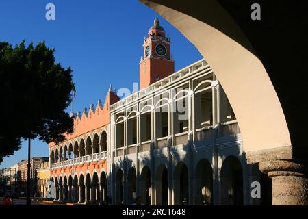 Palacio Municipal, ville de ​​Hall, Merida, péninsule du Yucatan, Mexique Banque D'Images
