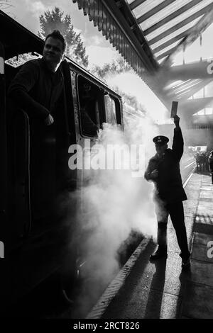 BR 'Class 5' 4-6-0 No. 73156, Loughborough, Great Central Railway, Leicestershire Banque D'Images