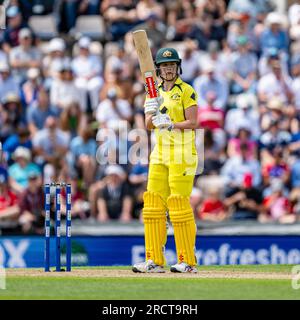 SOUTHAMPTON, ROYAUME-UNI. 16 juillet 2023. Ellyse Perry d'Australie femmes pendant l'Angleterre femmes v Australie femmes - 2nd ODI - The Women's Ashes 2023 à l'Ageas Bowl le dimanche 16 juillet 2023 à SOUTHAMPTON EN ANGLETERRE. Crédit : Taka Wu/Alamy Live News Banque D'Images