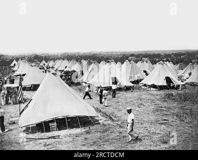 Washington D.C. : 15 juin 1932. Camp Bartlett est le dernier ajout aux campements Bonus Army à Washington, DC. Banque D'Images