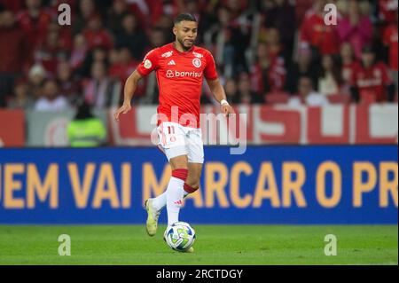 Porto Alegre, Brésil. 16 juillet 2023. Wanderson de l'Internacional, lors du match entre Internacional et Palmeiras, pour la série brésilienne A 2023, au stade Beira-Rio, à Porto Alegre le 16 juillet. Photo : Max Peixoto/DiaEsportivo/Alamy Live News crédit : DiaEsportivo/Alamy Live News Banque D'Images