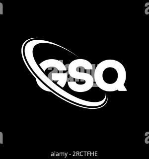 Logo GSQ. Lettre GSQ. Logo lettre GSQ. Initiales GSQ logo lié avec cercle et logo monogramme majuscule. Typographie GSQ pour la technologie, les entreprises Illustration de Vecteur