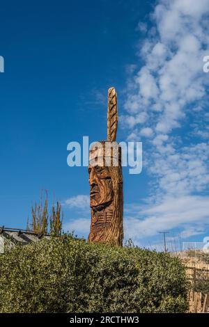 Un ajout ultérieur au musée Pueblo de Cabot est celui du Waokiye, ou « aide traditionnelle » en langue Lakota. Banque D'Images