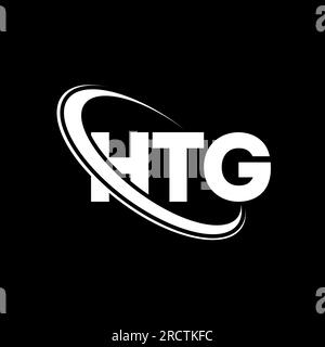 Logo HTG. Lettre HTG. Logo lettre HTG. Initiales HTG logo lié avec cercle et logo monogramme majuscule. Typographie HTG pour la technologie, les entreprises Illustration de Vecteur
