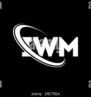 Logo IWM. Lettre IWM. Conception de logo de lettre IWM. Initiales IWM logo lié à un cercle et logo monogramme majuscule. Typographie IWM pour la technologie, les entreprises Illustration de Vecteur