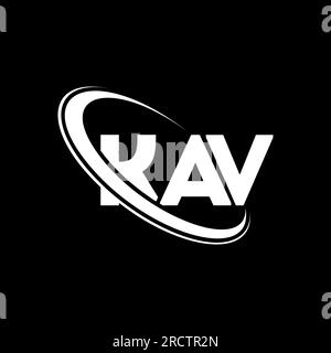 Logo KAV. Lettre KAV. Conception de logo de lettre KAV. Initiales KAV logo lié avec cercle et logo monogramme majuscule. Typographie KAV pour la technologie, les entreprises Illustration de Vecteur