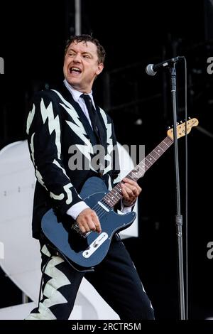 Milan, Italie. 15 juillet 2023. Nicholaus Arson of the Hives se produit en direct au Festival IDAYS de Milan. Crédit : SOPA Images Limited/Alamy Live News Banque D'Images