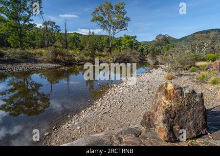 Trou d'eau saisonnier sur la rivière Severn, section Broadwater du parc national Sundown, Queensland Australie Banque D'Images