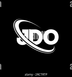 Logo JDO. Lettre JDO. Logo de lettre JDO. Initiales JDO logo lié avec cercle et logo monogramme majuscule. Typographie JDO pour la technologie, les entreprises Illustration de Vecteur