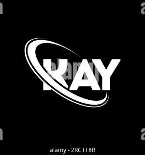 Logo KAY. KAY lettre. Conception de logo de lettre KAY. Initiales KAY logo lié avec cercle et logo monogramme majuscule. KAY typographie pour la technologie, les entreprises Illustration de Vecteur