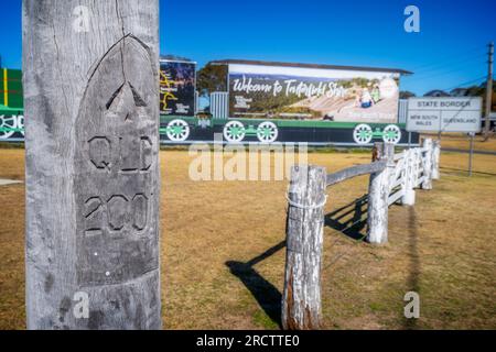 Queensland Nouvelle-Galles du Sud frontière à Wallangarra, Queensland Australie Banque D'Images