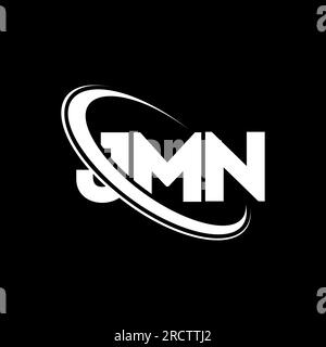 Logo JMN. Lettre JMN. Logo JMN lettre. Initiales JMN logo lié avec cercle et logo monogramme majuscule. Typographie JMN pour la technologie, les entreprises Illustration de Vecteur