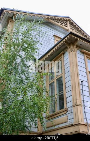 Bâtiment qui fait partie de l'atelier et de la résidence, aujourd'hui musée, du peintre finlandais Akseli Gallen-Kallela, situé à l'extérieur d'Helsinki, Finlande Banque D'Images