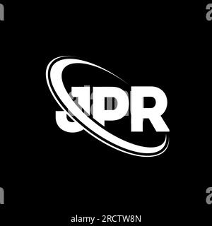 Logo JPR. Lettre JPR. Logo de lettre JPR. Initiales JPR logo lié avec cercle et logo monogramme majuscule. Typographie JPR pour la technologie, les entreprises Illustration de Vecteur