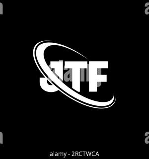 Logo JTF. Lettre de la JTF. Conception de logo de lettre JTF. Initiales JTF logo lié avec cercle et logo monogramme majuscule. Typographie JTF pour la technologie, les entreprises Illustration de Vecteur